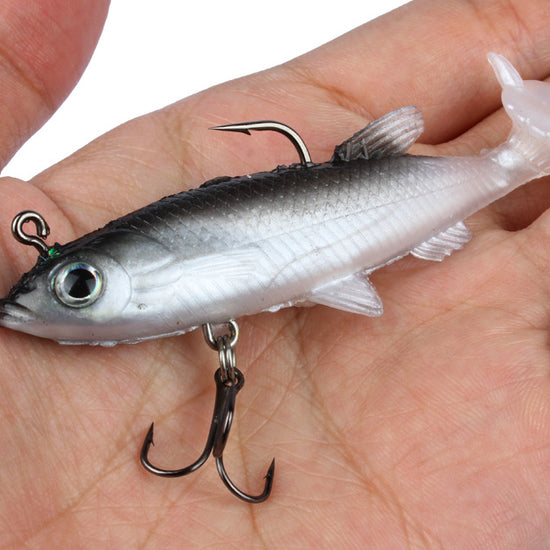 Soft bass bait lead hook fish