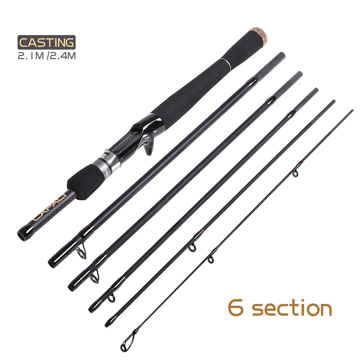 2.1/2.4m M straight, gun handle fishing rod