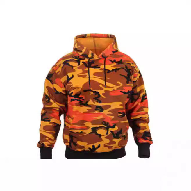 Mens Casual Camo Hoodie Top