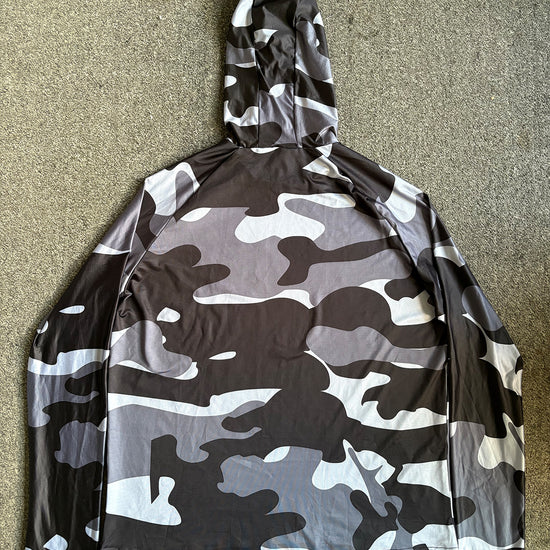 Hoodie Face Mask Neck Cover Shirt, Summer Long Sleeve Sun Protection, Hunting, Fishing Gear, Beach Tops, Climbing