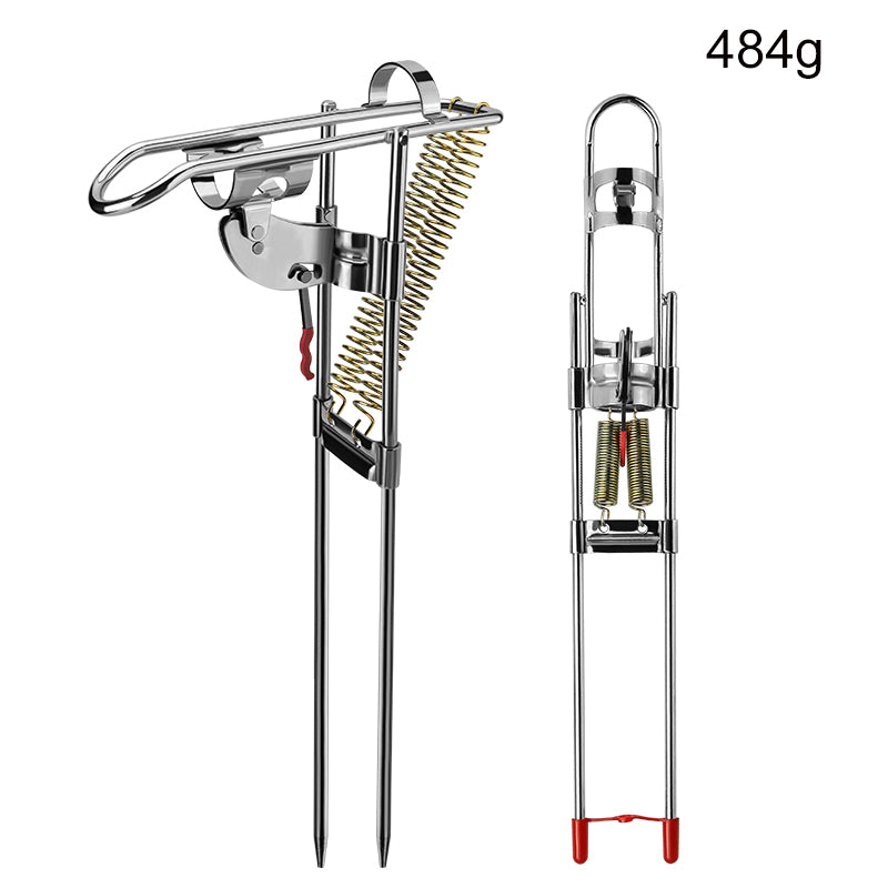 Fishing Rod Holder Spring Automatic Full Stainless Steel Adjustable Sensitivity