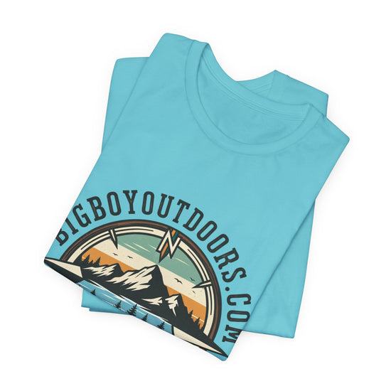 Adventure Compass T‑Shirt — BigBoyOutdoors.com Mountain & Lake Logo Tee