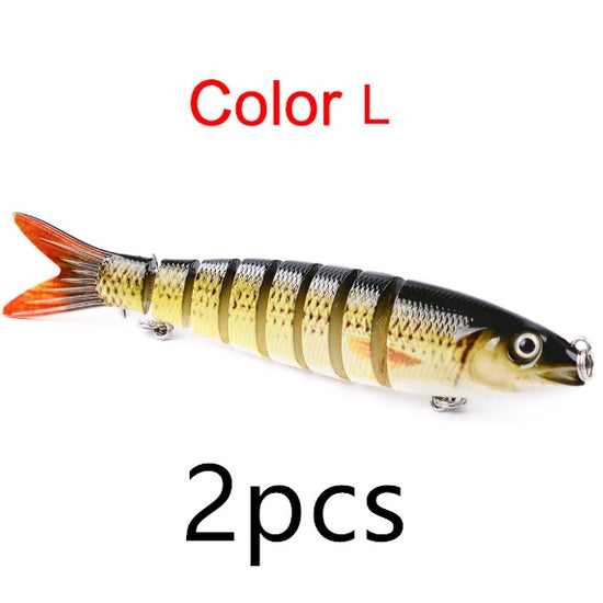 Pike Fishing Lures Artificial Multi Jointed Sections Hard Bait Trolling Pike Carp Fishing Tools
