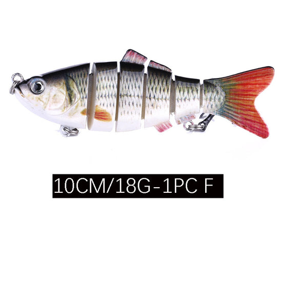 Full Swimming Multi Section Bait 10Cm 18G Plastic Bionic Bait 12 Color