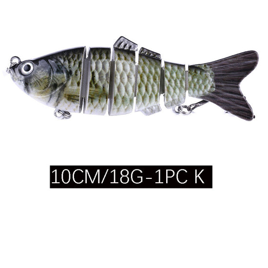 Full Swimming Multi Section Bait 10Cm 18G Plastic Bionic Bait 12 Color