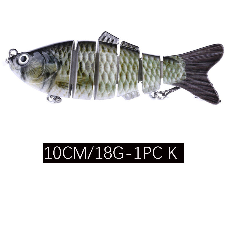 Full Swimming Multi Section Bait 10Cm 18G Plastic Bionic Bait 12 Color