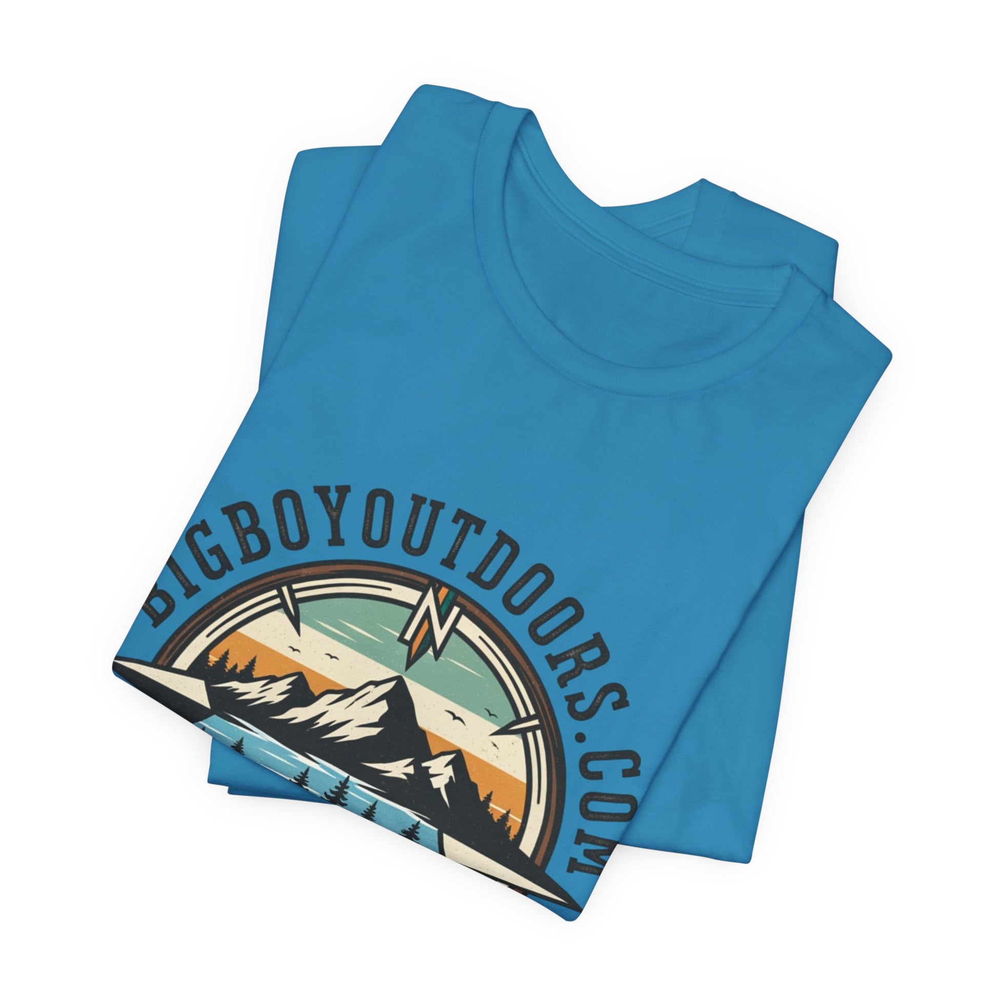 Adventure Compass T‑Shirt — BigBoyOutdoors.com Mountain & Lake Logo Tee