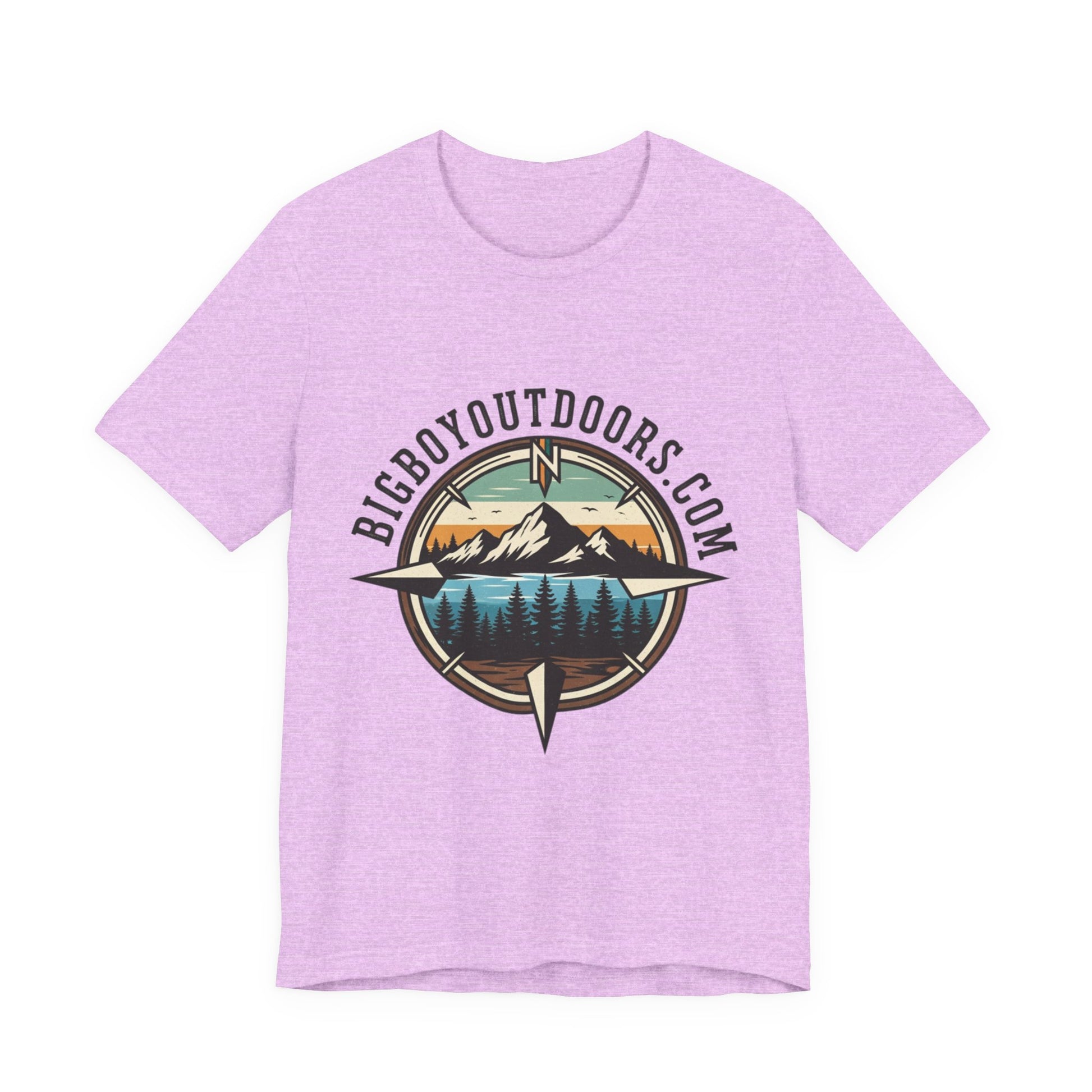 Adventure Compass T‑Shirt — BigBoyOutdoors.com Mountain & Lake Logo Tee