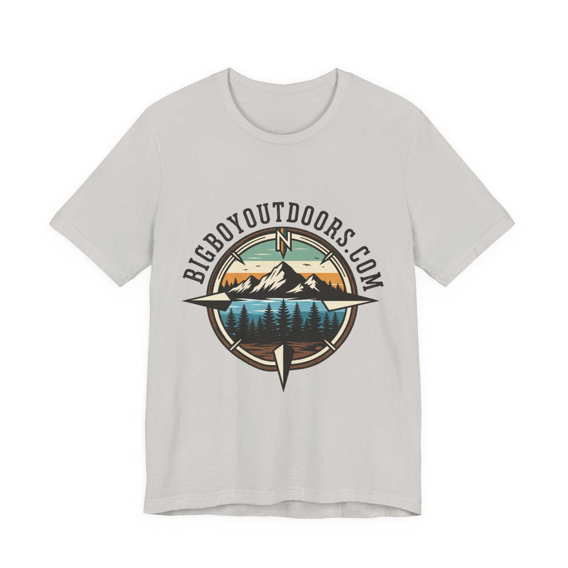 Adventure Compass T‑Shirt — BigBoyOutdoors.com Mountain & Lake Logo Tee