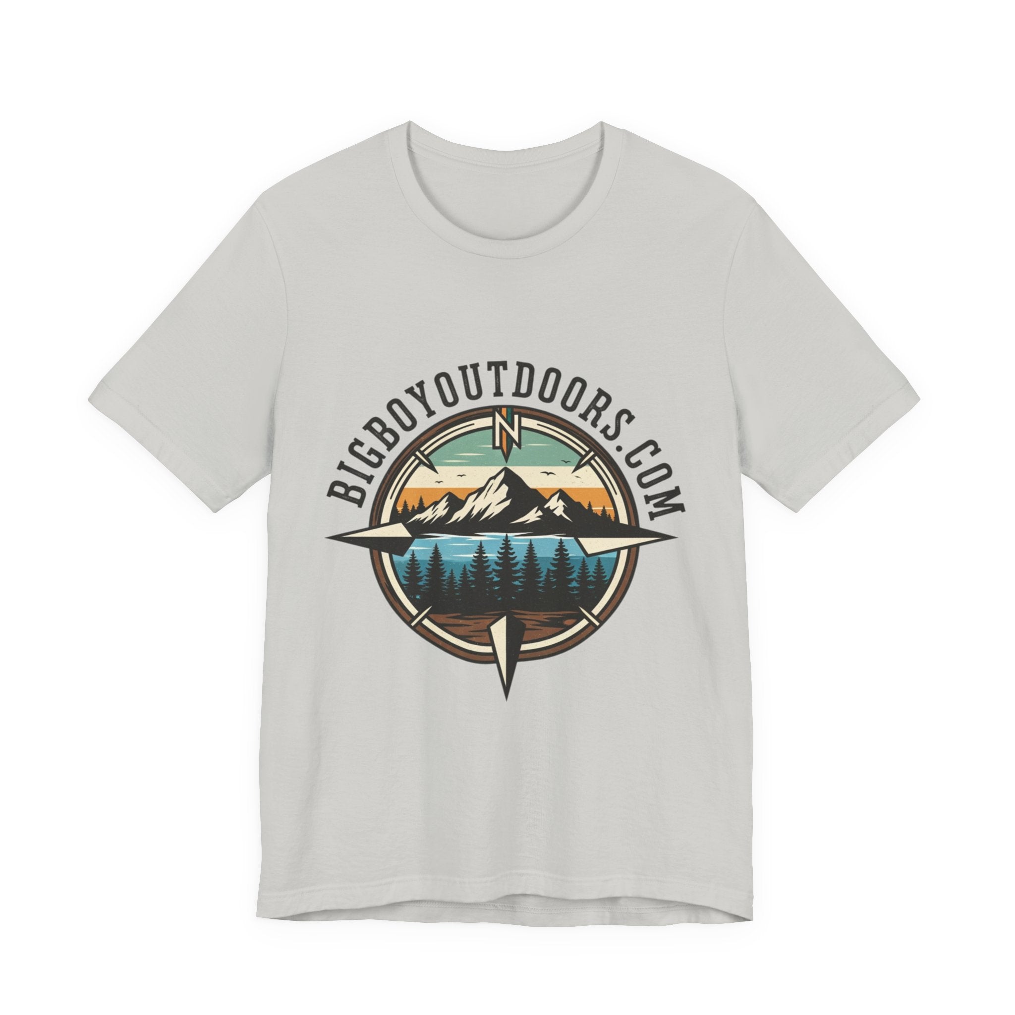 Adventure Compass T‑Shirt — BigBoyOutdoors.com Mountain & Lake Logo Tee