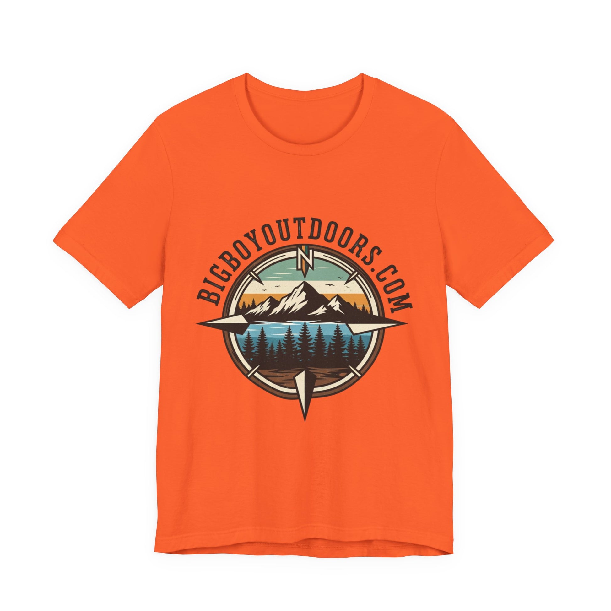 Adventure Compass T‑Shirt — BigBoyOutdoors.com Mountain & Lake Logo Tee