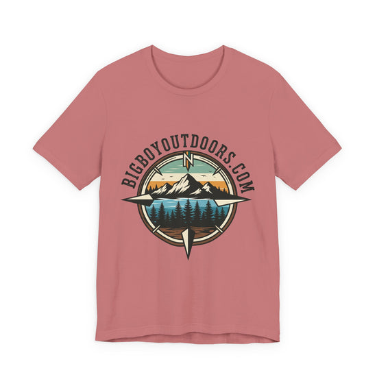 Adventure Compass T‑Shirt — BigBoyOutdoors.com Mountain & Lake Logo Tee