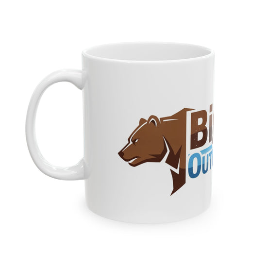 BigBoyOutdoors Logo Ceramic Mug – 11oz & 15oz Coffee Cup for Outdoor Enthusiasts