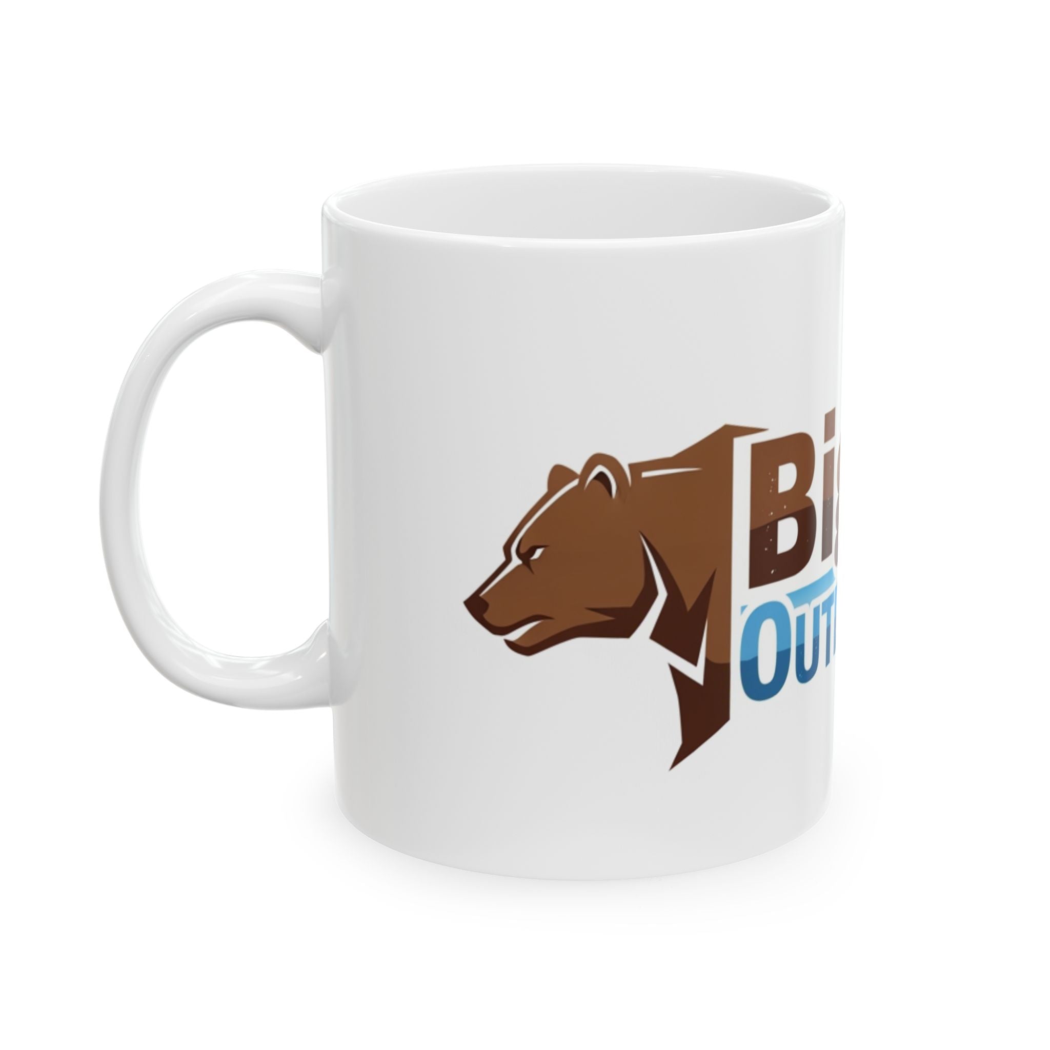 BigBoyOutdoors Logo Ceramic Mug – 11oz & 15oz Coffee Cup for Outdoor Enthusiasts