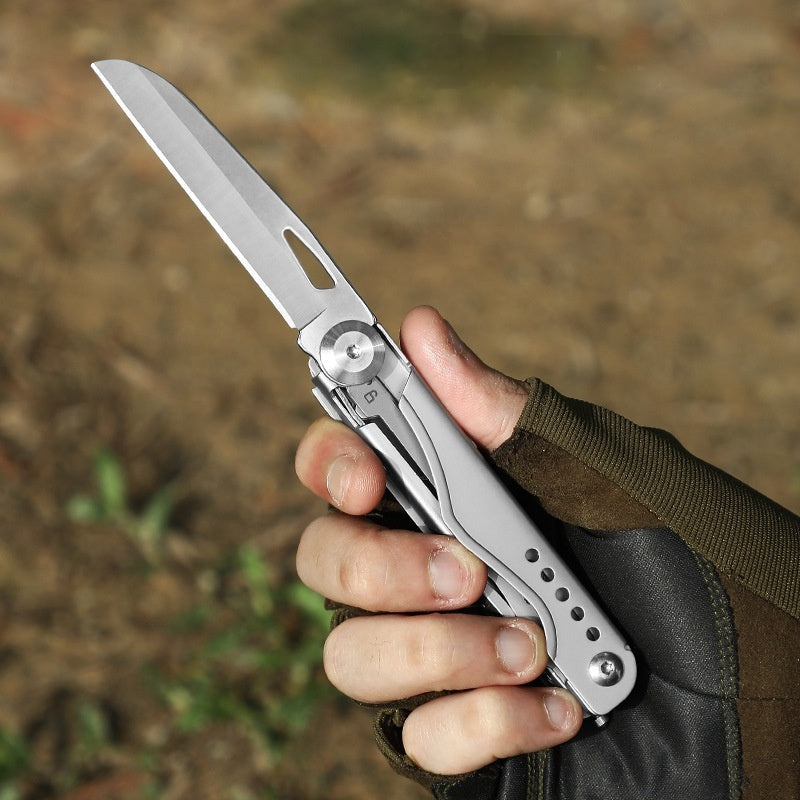 Pocket Knife Stainless Steel Knife Scissors Portable Multipurpose Tools