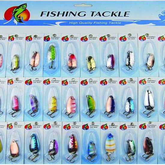 Metal Lures Set 30x Spinnerbait Fishing Hard Lure Pike, Salmon, and Bass