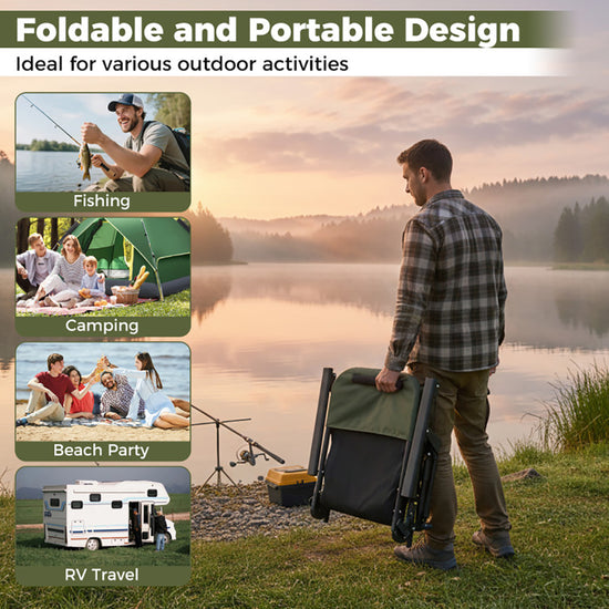 Oversized Foldable Lounge Chair With Detachable Footrest