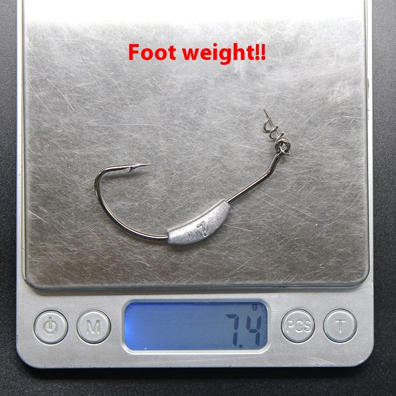 Bare Ribbon Lead Wide Curved Hook For Fake Bait