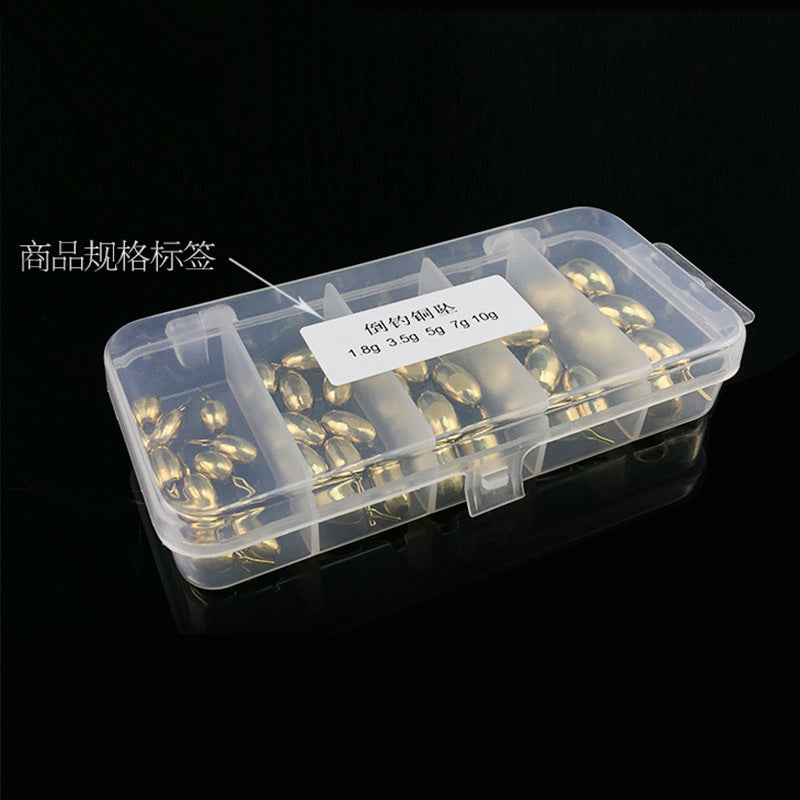 Inverted Fishing Copper Sinker Set, Lure