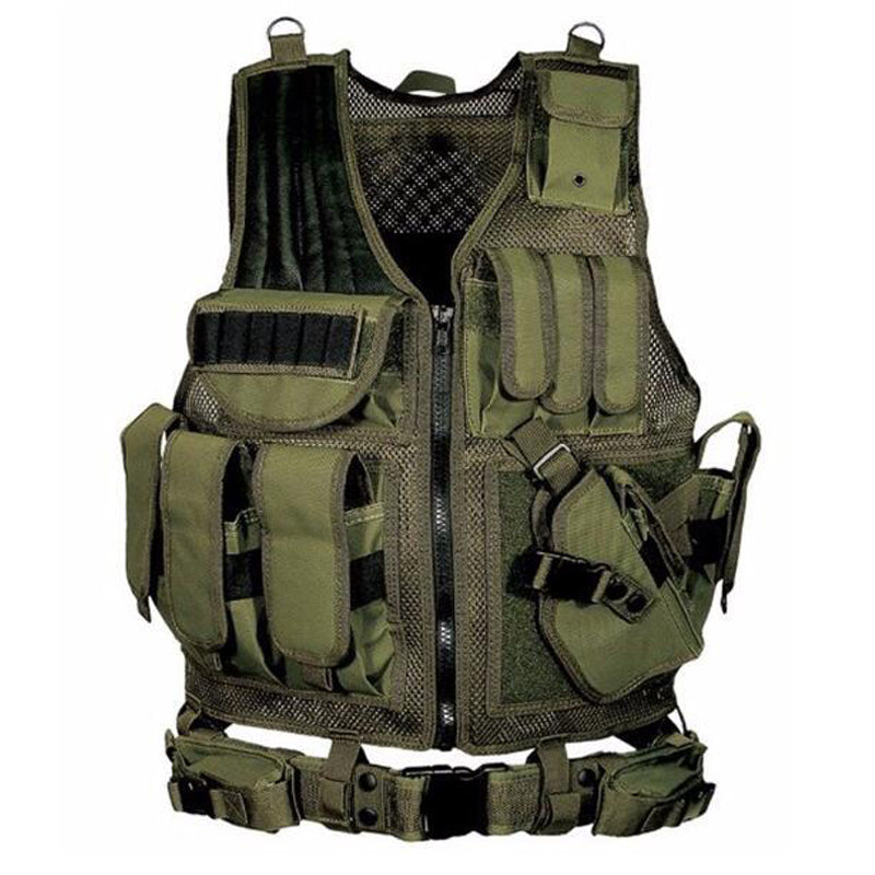 Tactical Vest Military Combat Molle Airsoft Plate Training Vest