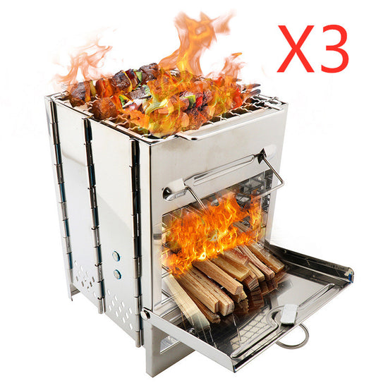 Lightweight Camping Stove Adjustable Folding Wood Stove