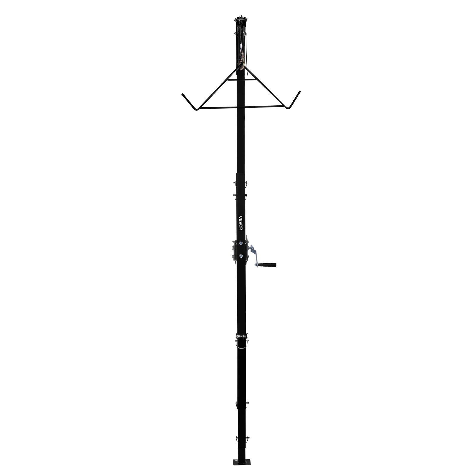 Truck Hitch Game Hoist, 400 Lbs Load Capacity, Hunting Deer Hoist With 2-inch Receiver, 360-Degree Swivel Shaft & Adjustable Height, Includes Gambrel Winch For Skinning & Cleaning Game