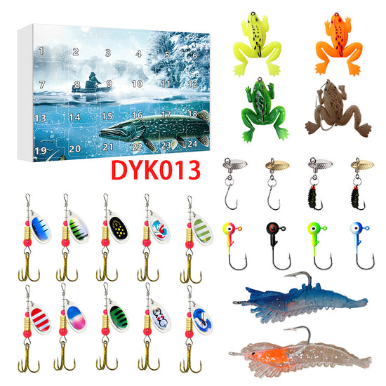 24 Countdown Advent Christmas Fishing Set