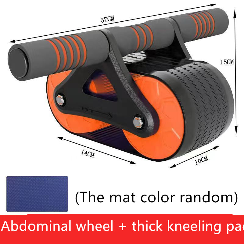 Double Wheel Abdominal Exerciser Automatic Rebound Ab Wheel