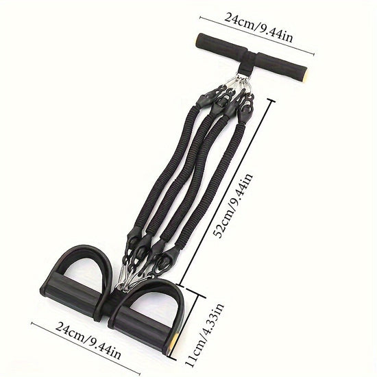Resistance Tension Bands With Foot Pedals And Handles,