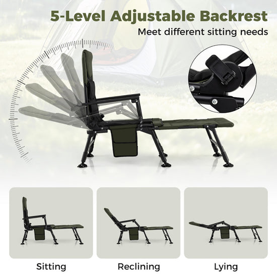 Oversized Foldable Lounge Chair With Detachable Footrest