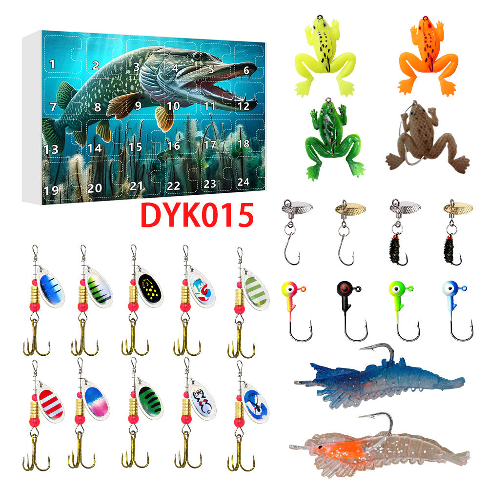 24 Countdown Advent Christmas Fishing Set