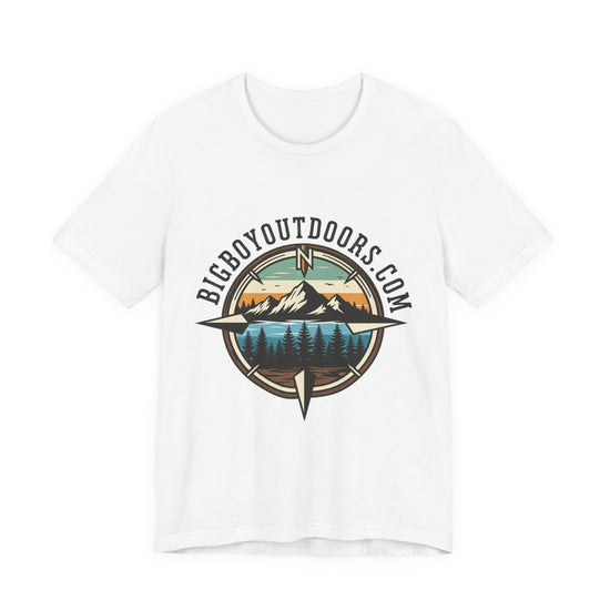 Adventure Compass T‑Shirt — BigBoyOutdoors.com Mountain & Lake Logo Tee