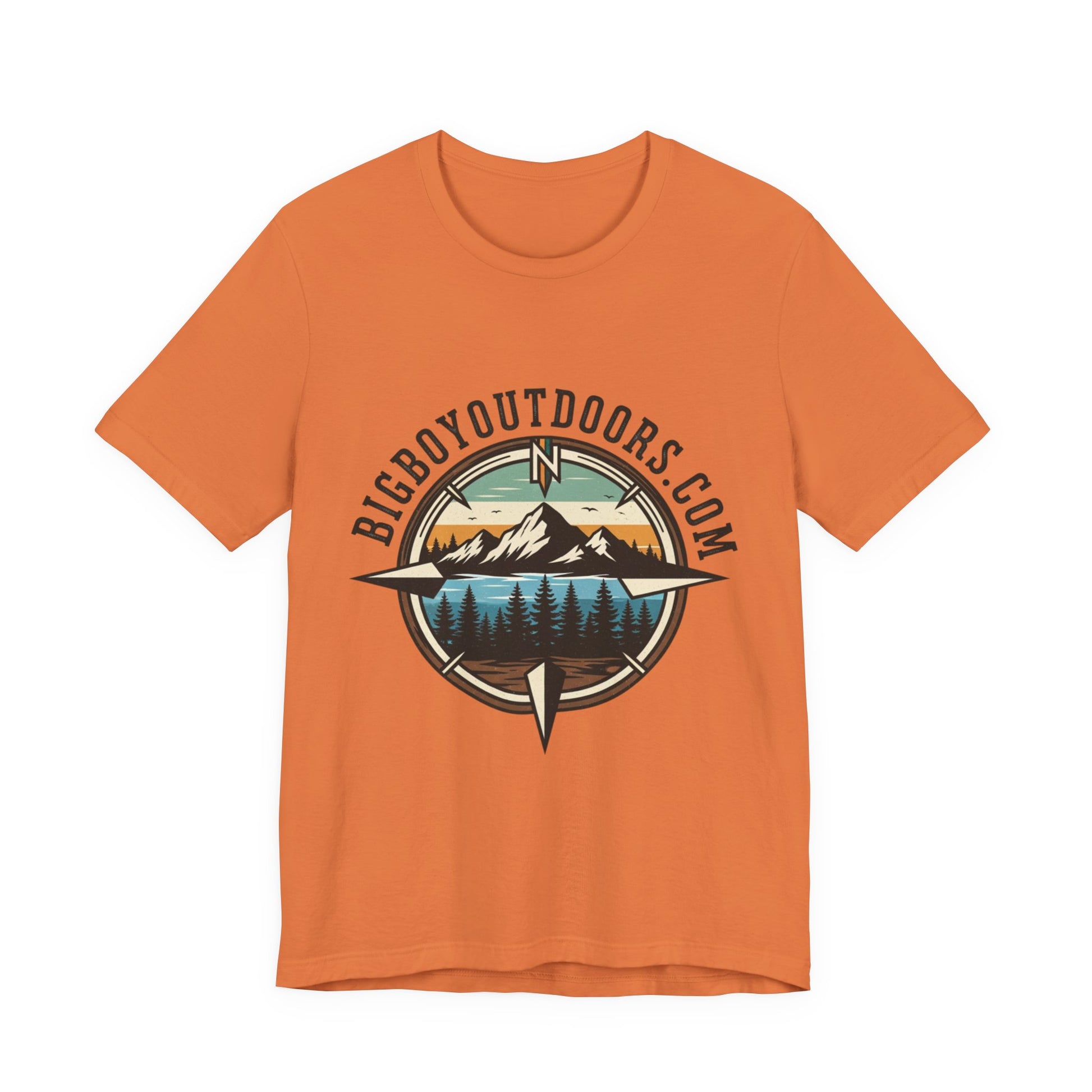 Adventure Compass T‑Shirt — BigBoyOutdoors.com Mountain & Lake Logo Tee