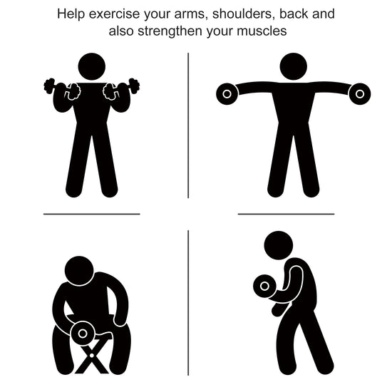 2 x 15lbs Hex Dumbbell Set of 2, Rubber Weights Exercise Fitness Dumbbell with Non-Slip Handles