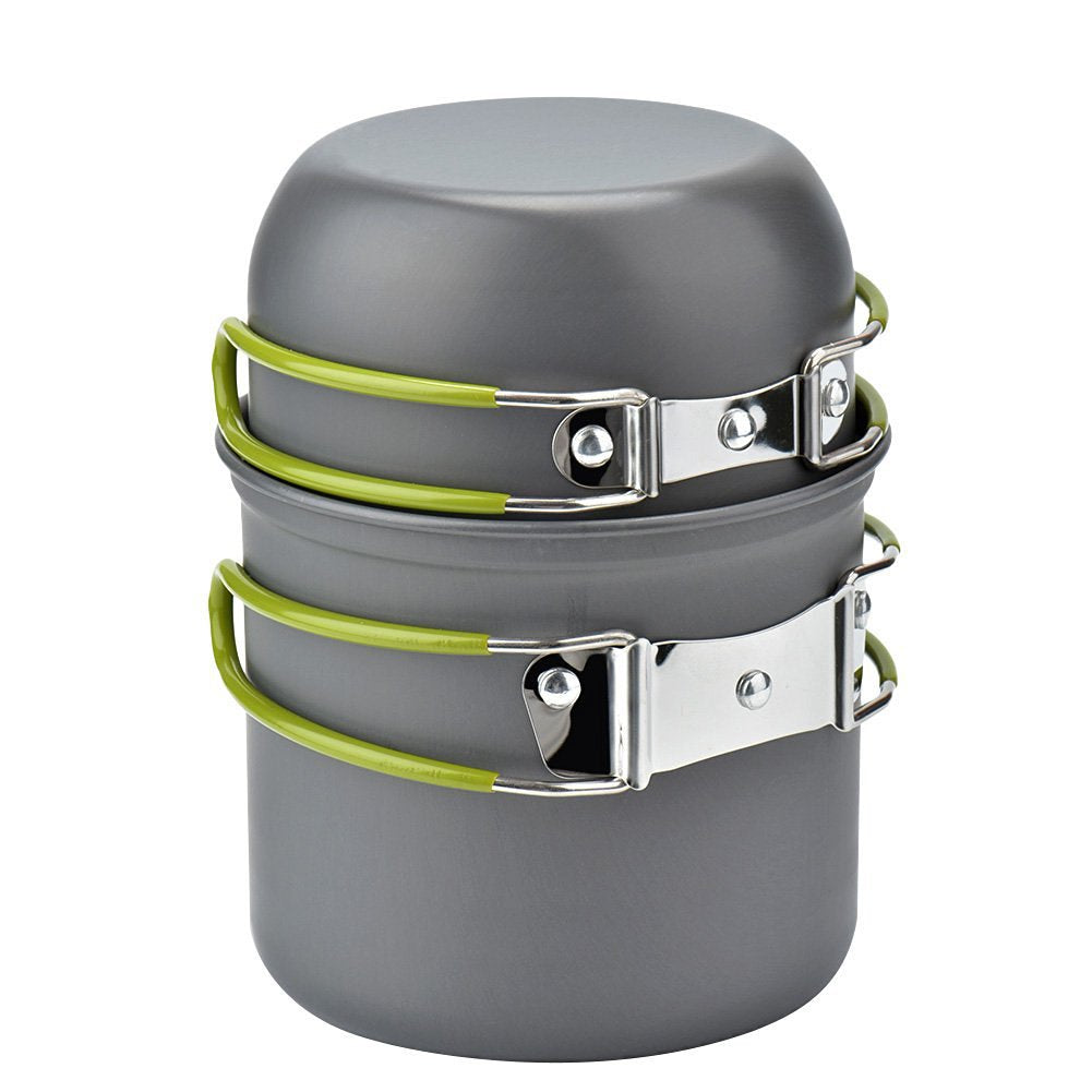 Camping Aluminum Cookware Kit Outdoor Cooking Set Aluminum Equipment Outdoor Pot Travel Tableware Kitchen Hiking Picnic BBQ