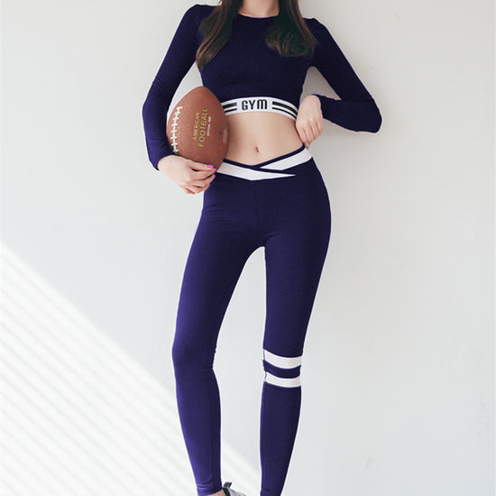 Exercise Clothing Short Long-sleeved Tight-fitting High-stretch Yoga Pants Suit