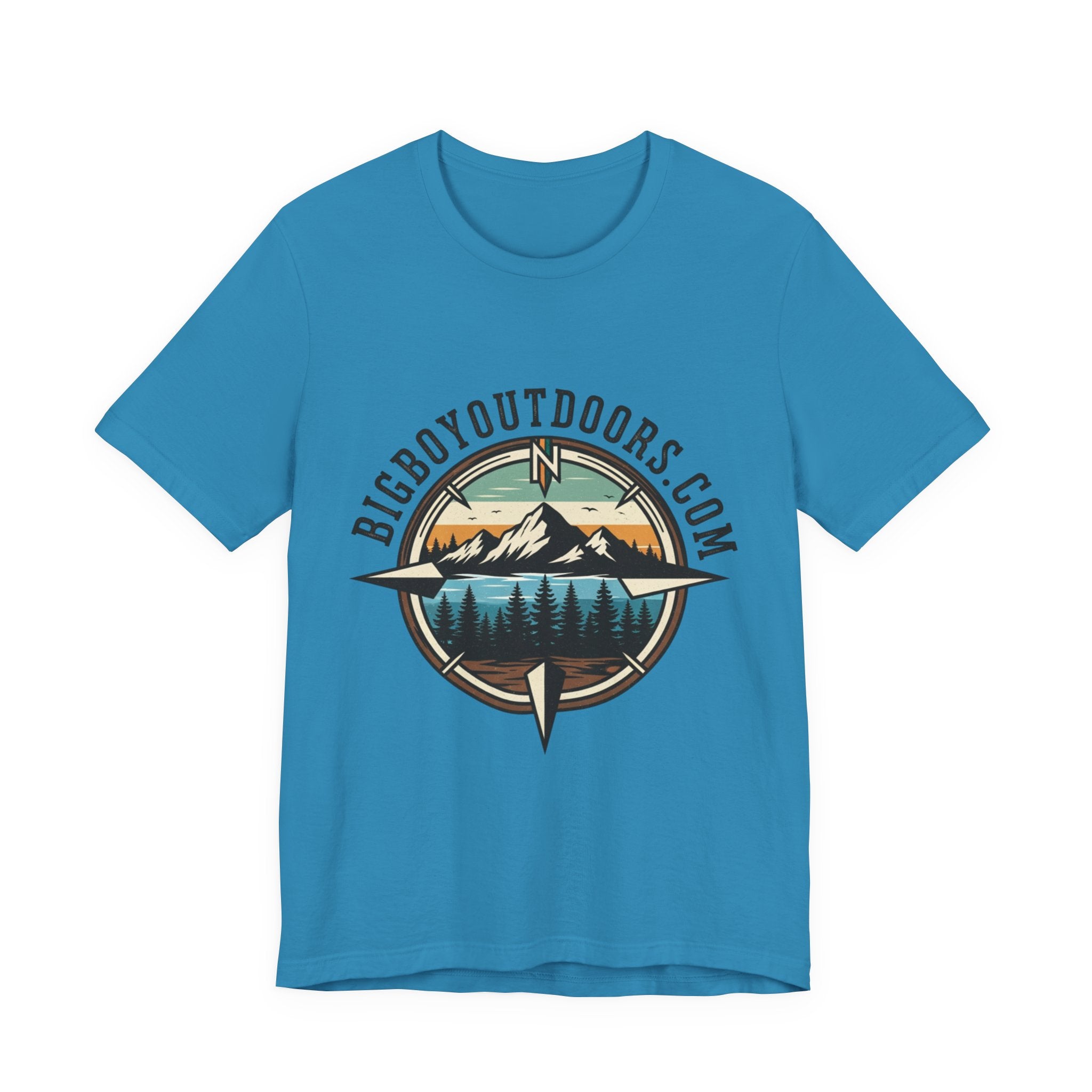 Adventure Compass T‑Shirt — BigBoyOutdoors.com Mountain & Lake Logo Tee