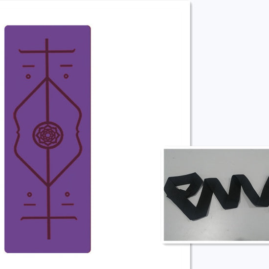 Non Slip TPE Yoga Mat Position Line Beginner