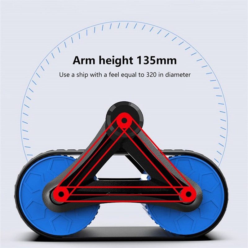 Double Wheel Abdominal Exerciser Automatic Rebound Ab Wheel