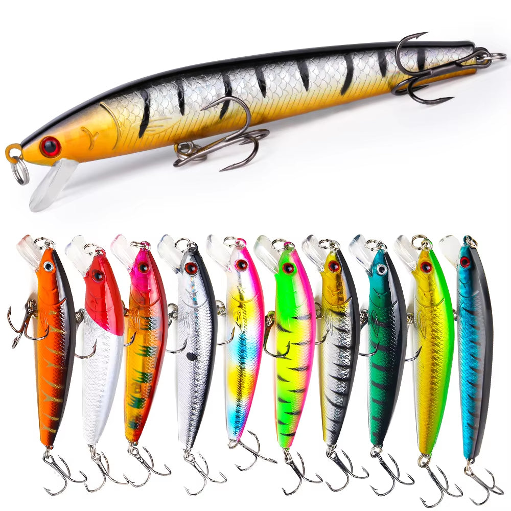 22pcs 1set Hard Lure Bait Soft Frog Popper Minnow Pencil VIB Luminous Lure Kit Durable Hooks Realistic Action
