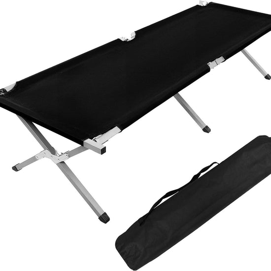 Marching Bed Outdoor Camping Bed, Foldable Lightweight Bed, Portable Camping Bed With Portable Bag, Suitable For Adult Hiking And Hunting Trips Black