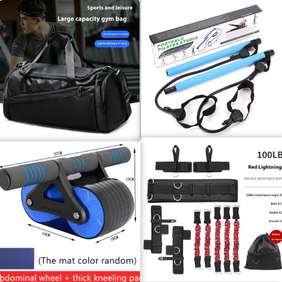 Double Wheel Abdominal Exerciser Automatic Rebound Ab Wheel
