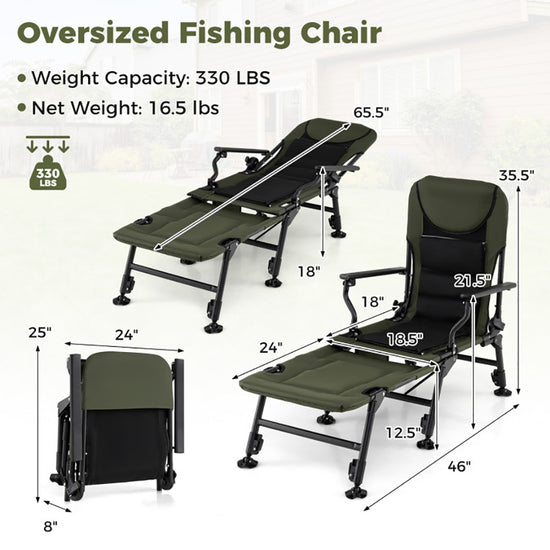 Oversized Foldable Lounge Chair With Detachable Footrest