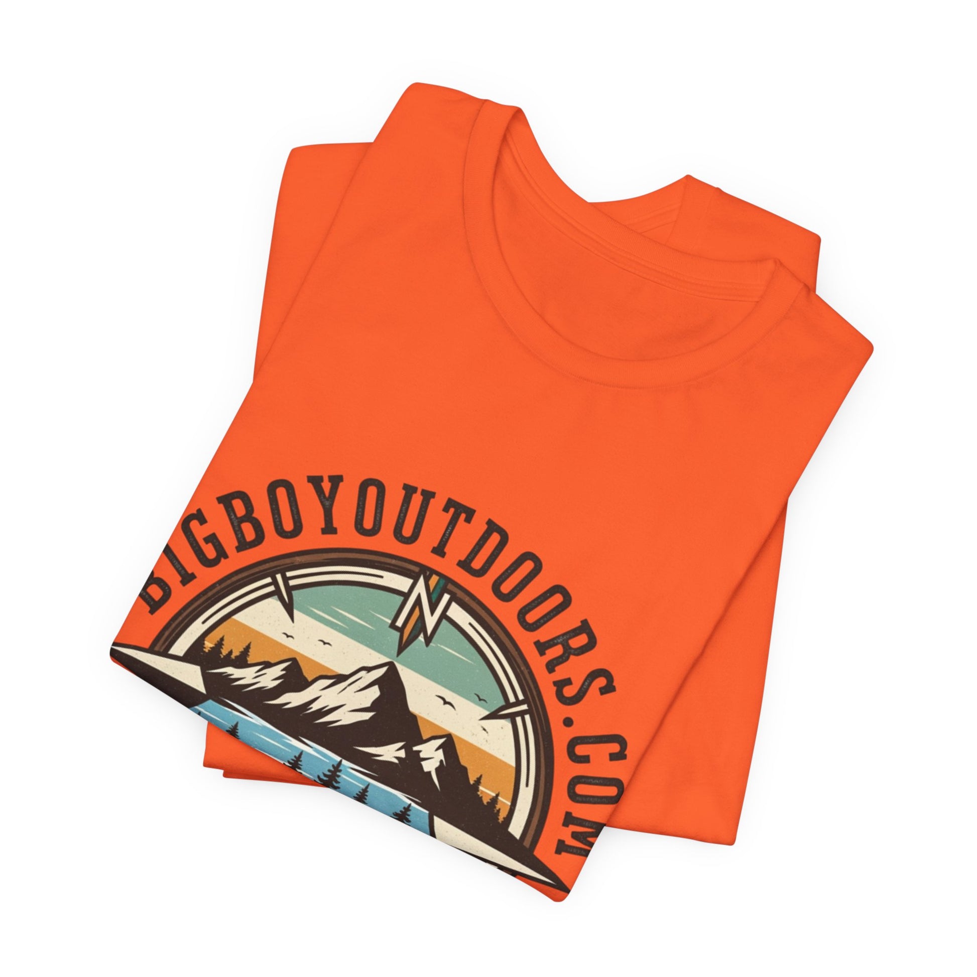 Adventure Compass T‑Shirt — BigBoyOutdoors.com Mountain & Lake Logo Tee