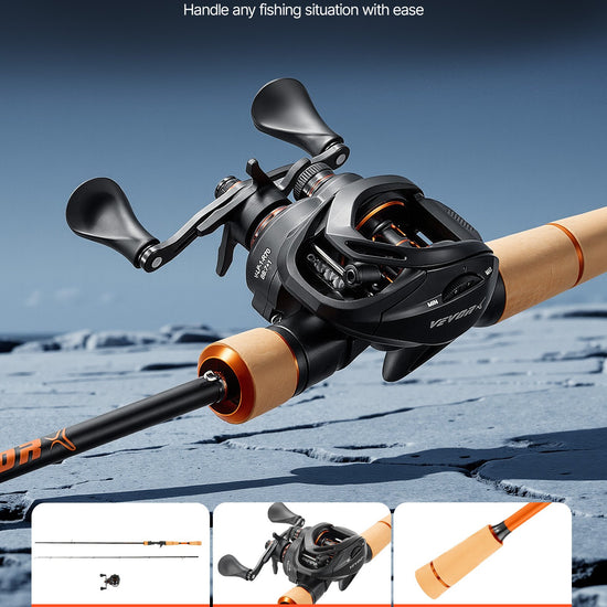 Rod And Fishing Reel Combo, IM7 Carbon Fiber Baitcasting Rod And Reel Combo, Bass Fishing Pole With 6+1 BB System, 7.0:1 Gear Ratio, Cork Handle, Stainless Steel Guides With Ceramic Rings