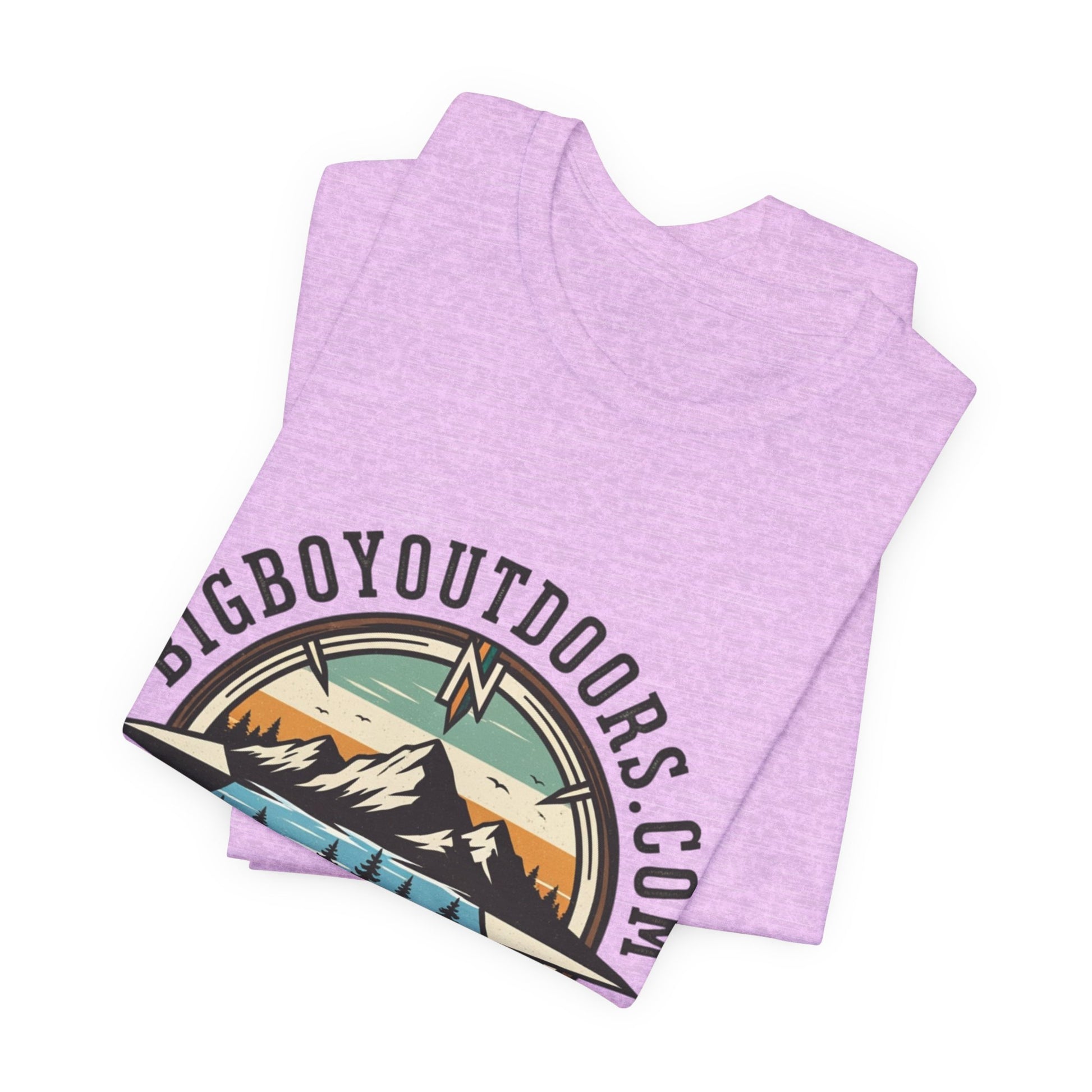 Adventure Compass T‑Shirt — BigBoyOutdoors.com Mountain & Lake Logo Tee