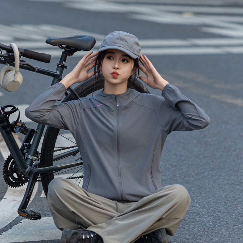 Women's Outdoor Skin Clothing Ice Silk UV Protection Sun-protective Clothing