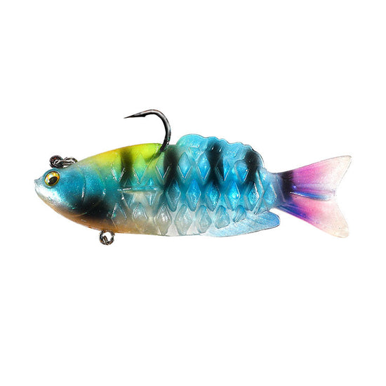 Soft Shad Bait Ultrasoft Multisection Silicone Jig Dark Sleeper Swimbait For Bass Fishing
