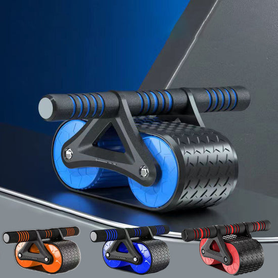 Double Wheel Abdominal Exerciser Automatic Rebound Ab Wheel