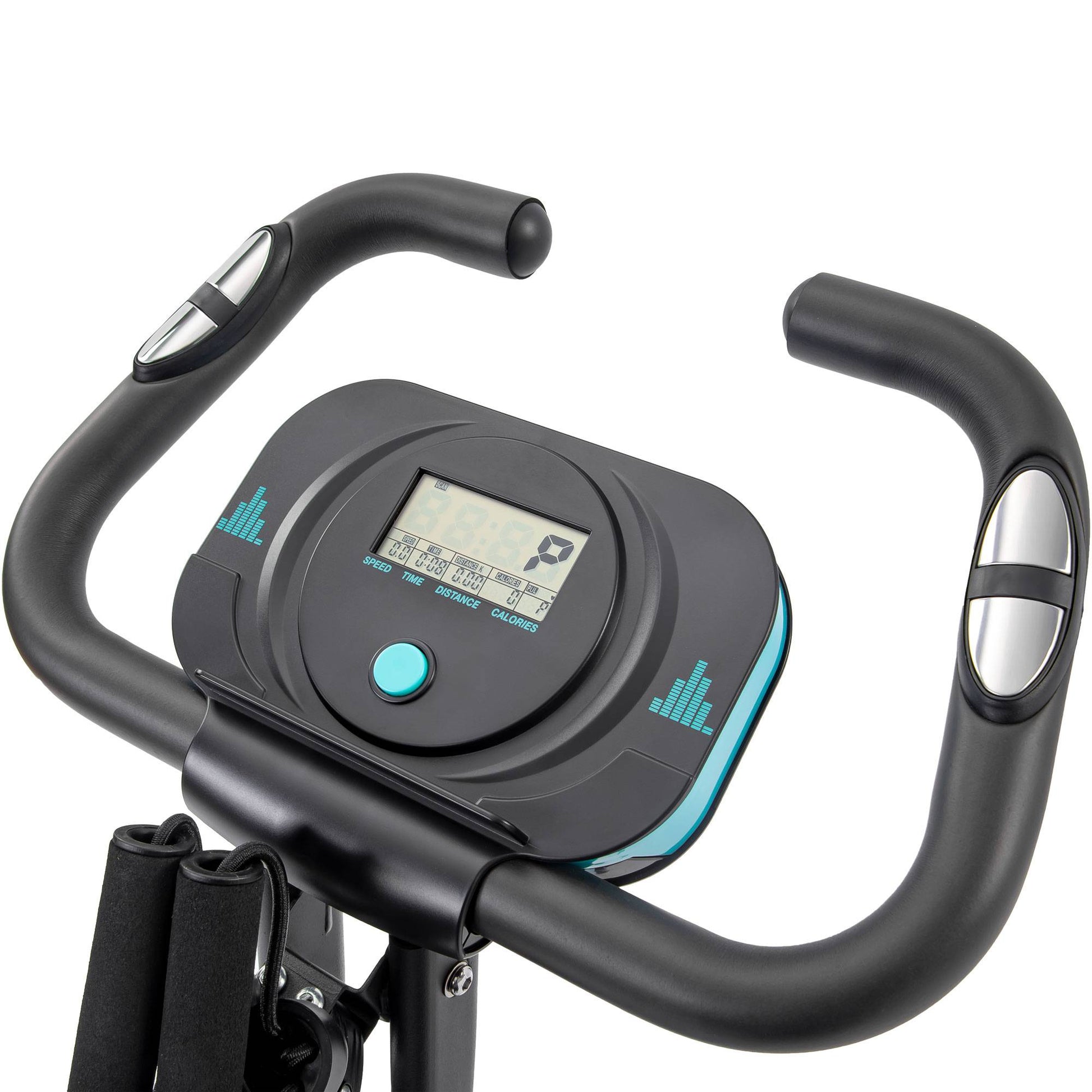 Folding Exercise Bike, Upright Recumbent X-Bike Adjustable Resistance